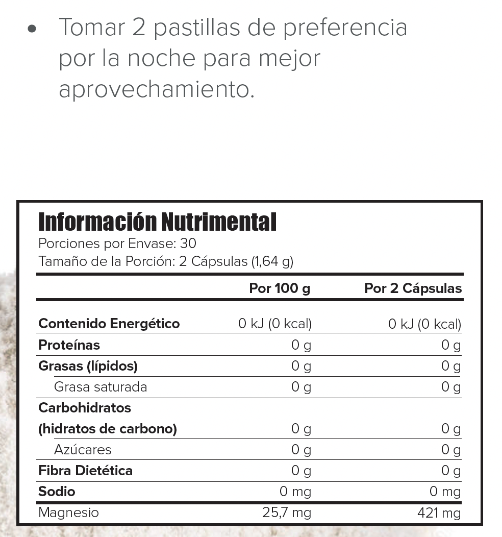 Isaflush (Oxido de Magnesio)